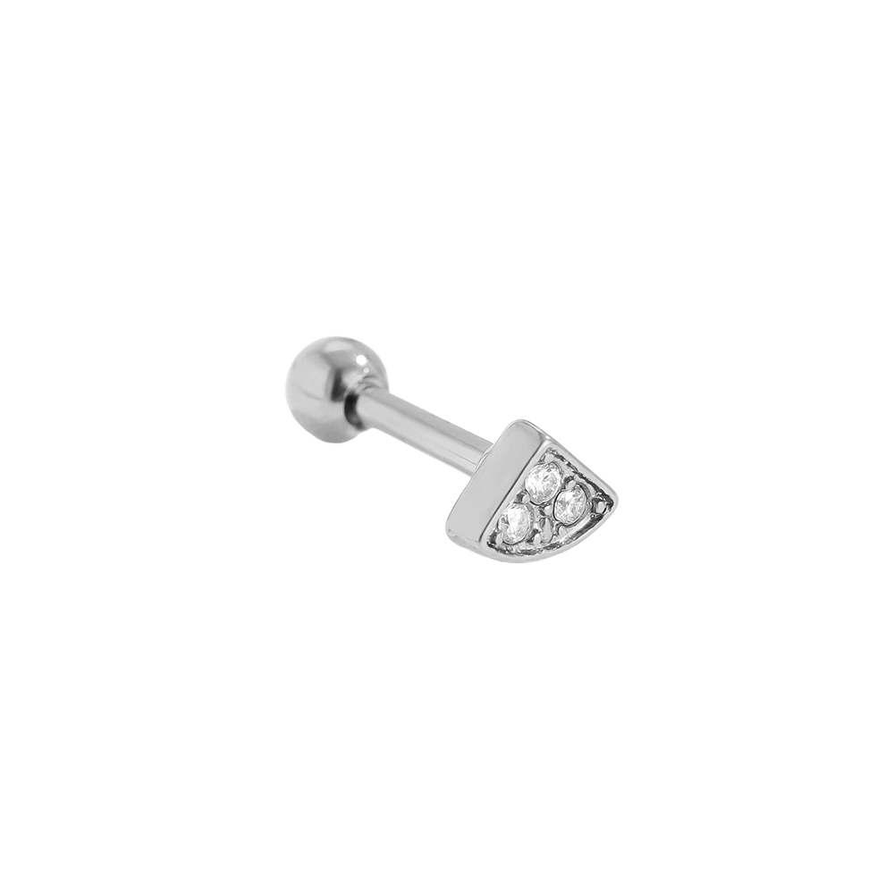 Stainless steel piercing 5mm Mini Diamond Triangle