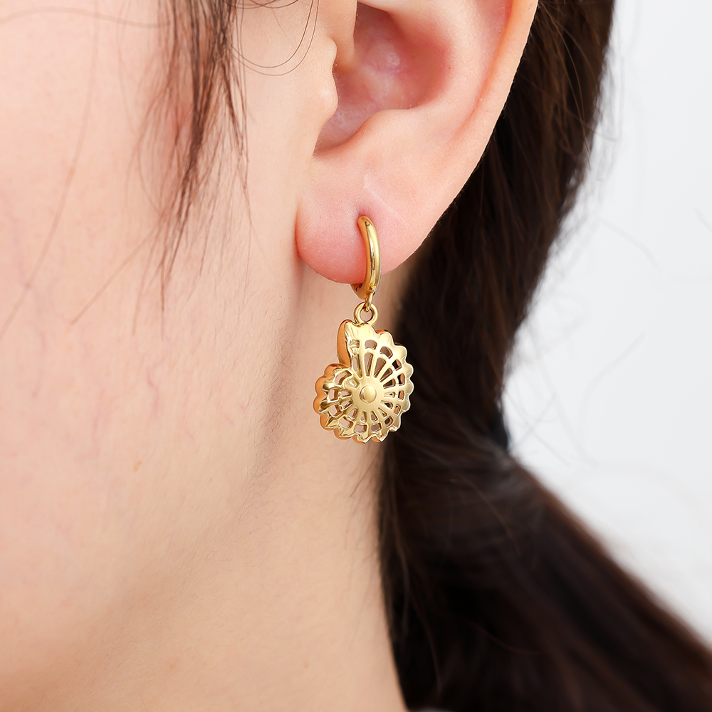 Stainless steel earrings 3.2cm Nice Snail