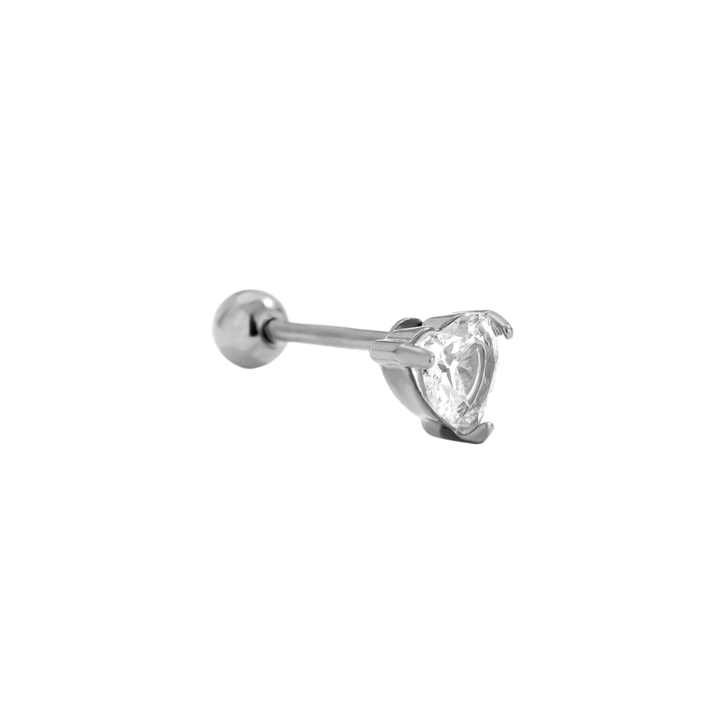 Stainless steel piercing 5mm Mini Diamond Heart