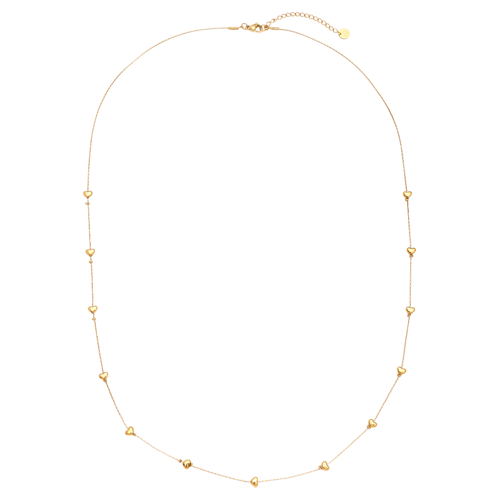 Stainless steel necklace 70cm Many Sweet Heart
