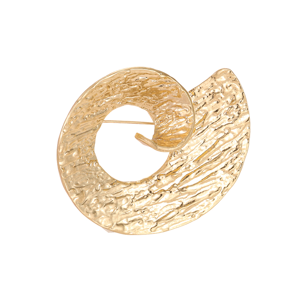 6cm gold twisted brooch   