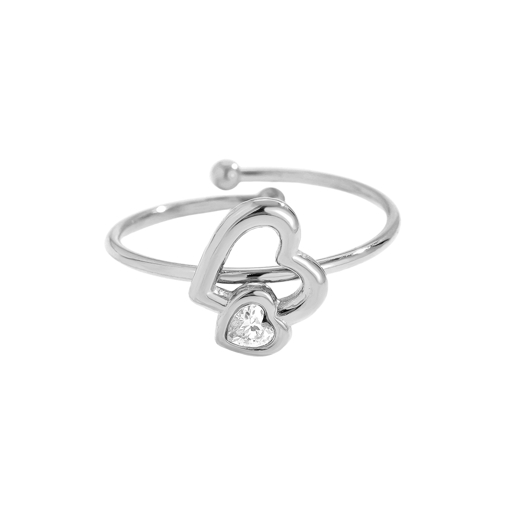 Stainless steel ring Sweet Hearts