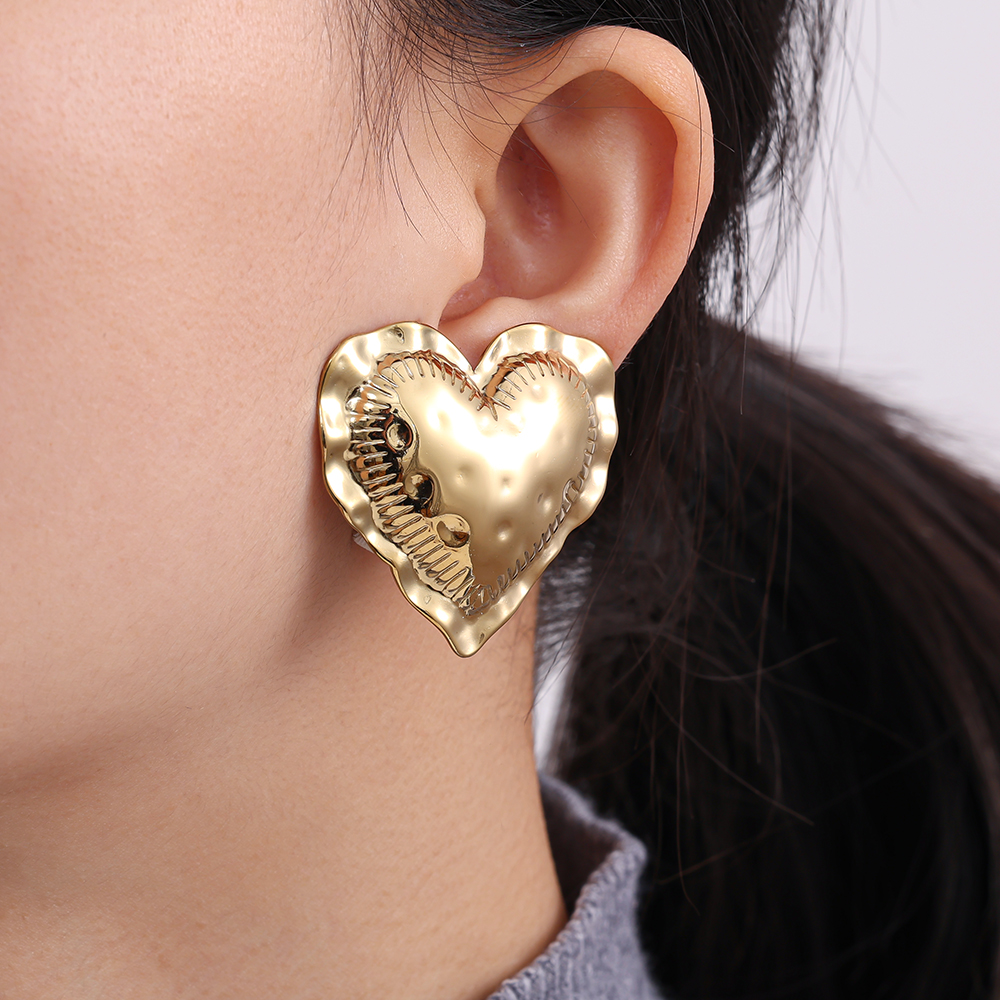 Stainless steel earrings 4cm Great Heart