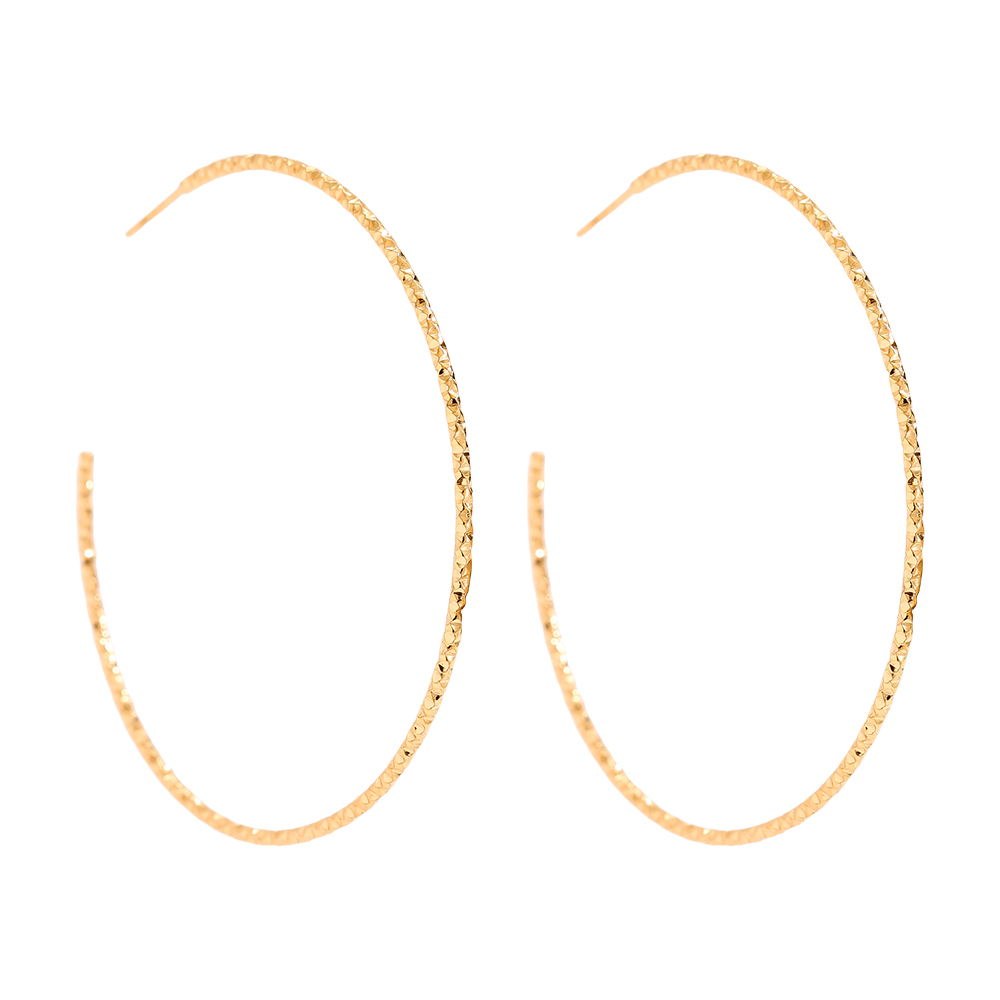 Stainless steel earrings 60mm twisted