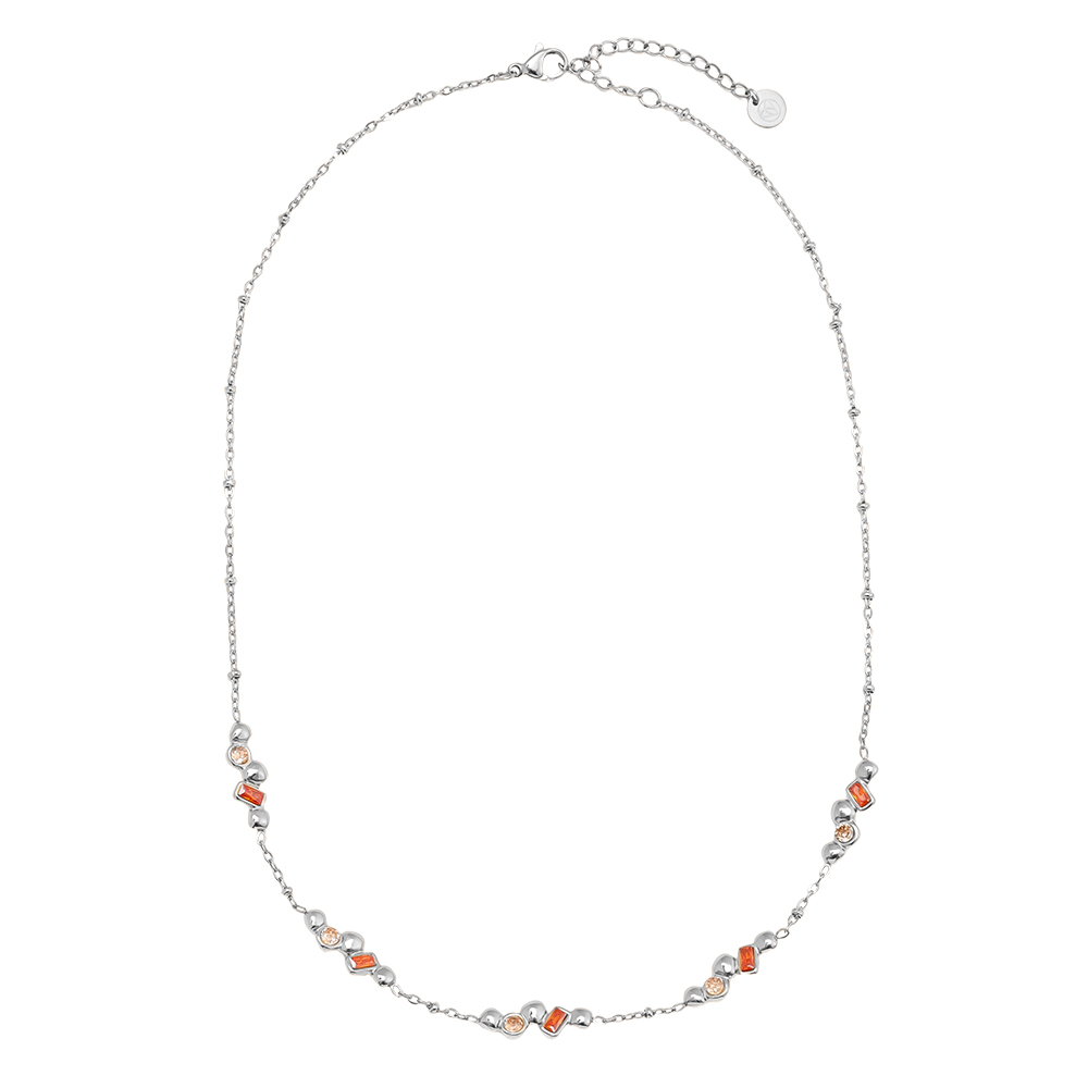 Stainless steel necklace 42cm Nice Diamond With Deco