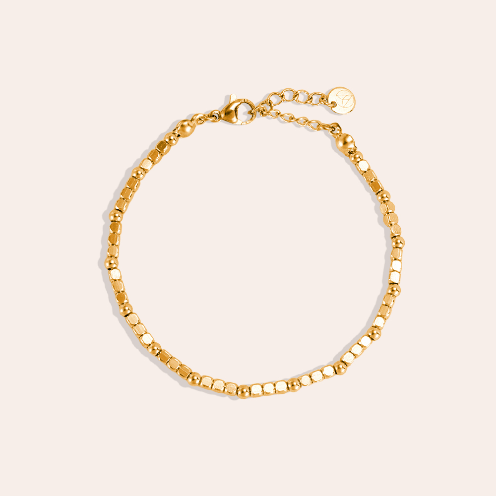 Stainless steel bracelet, 17 cm, plain