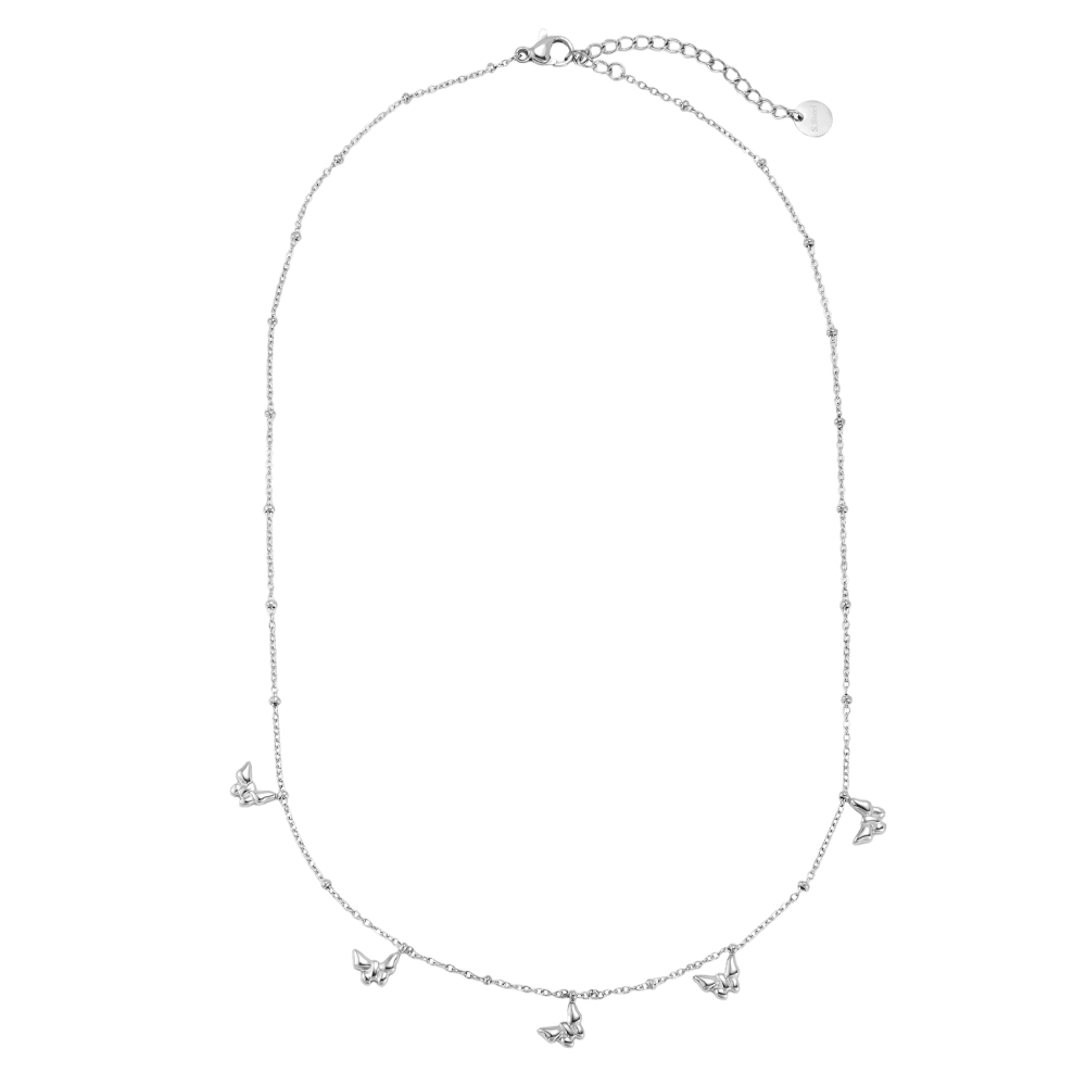 Stainless steel necklace 42cm butterfly