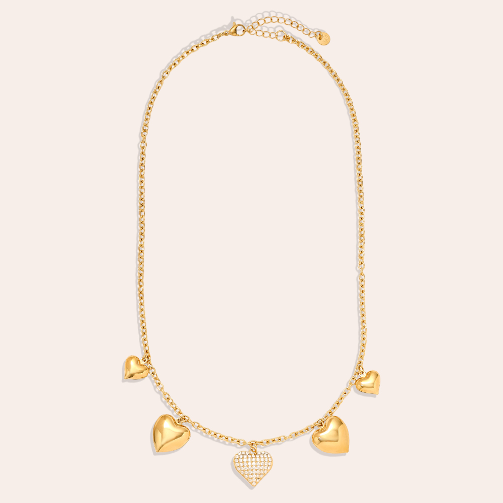 Stainless steel necklace 45cm Many Great Hearts