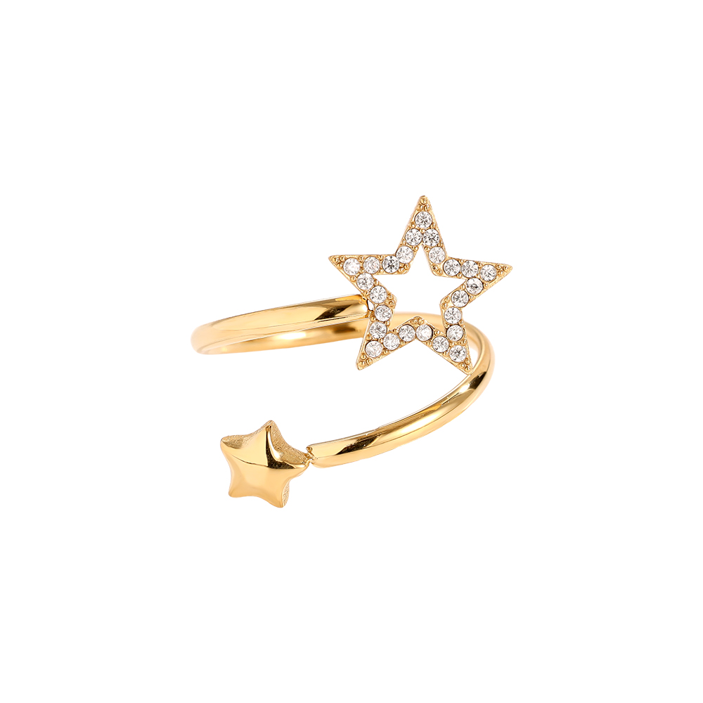 Stainless Steel Ring – Adjustable Star Hug