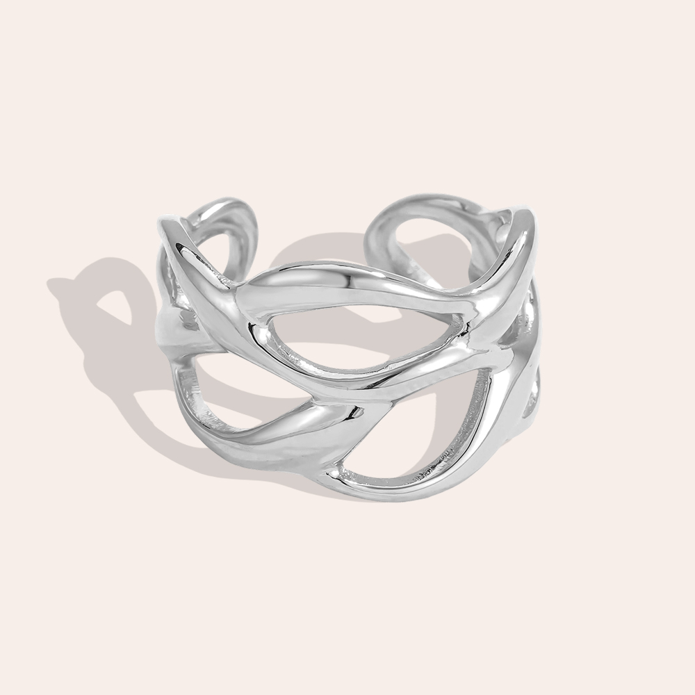 Stainless steel ring Adjustable loose mesh