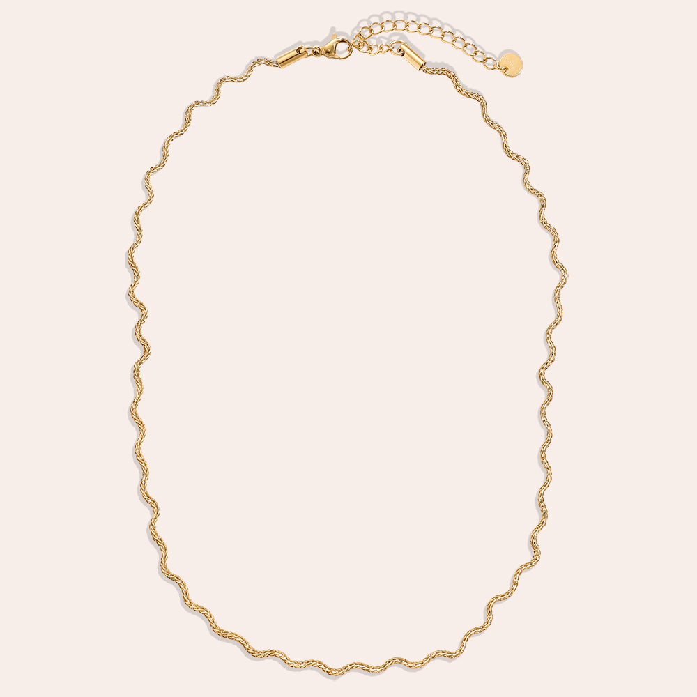 Stainless steel necklace 38cm Nice Wave Chain