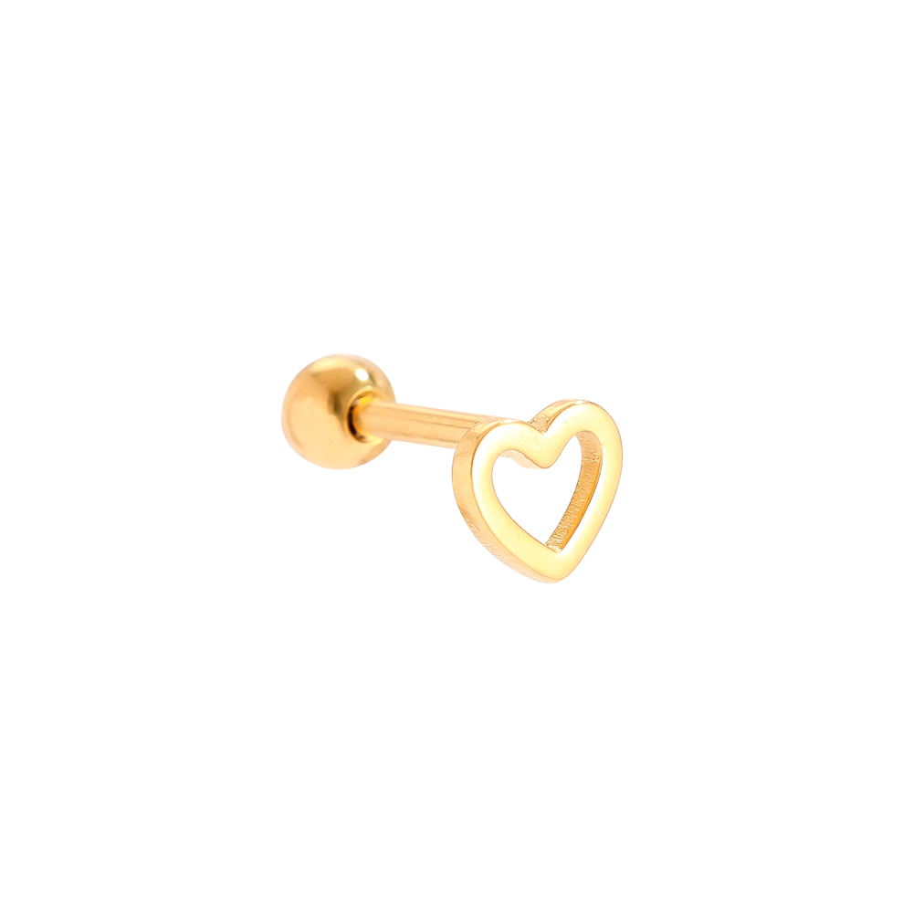 Stainless steel piercing 5mm mini hollow heart