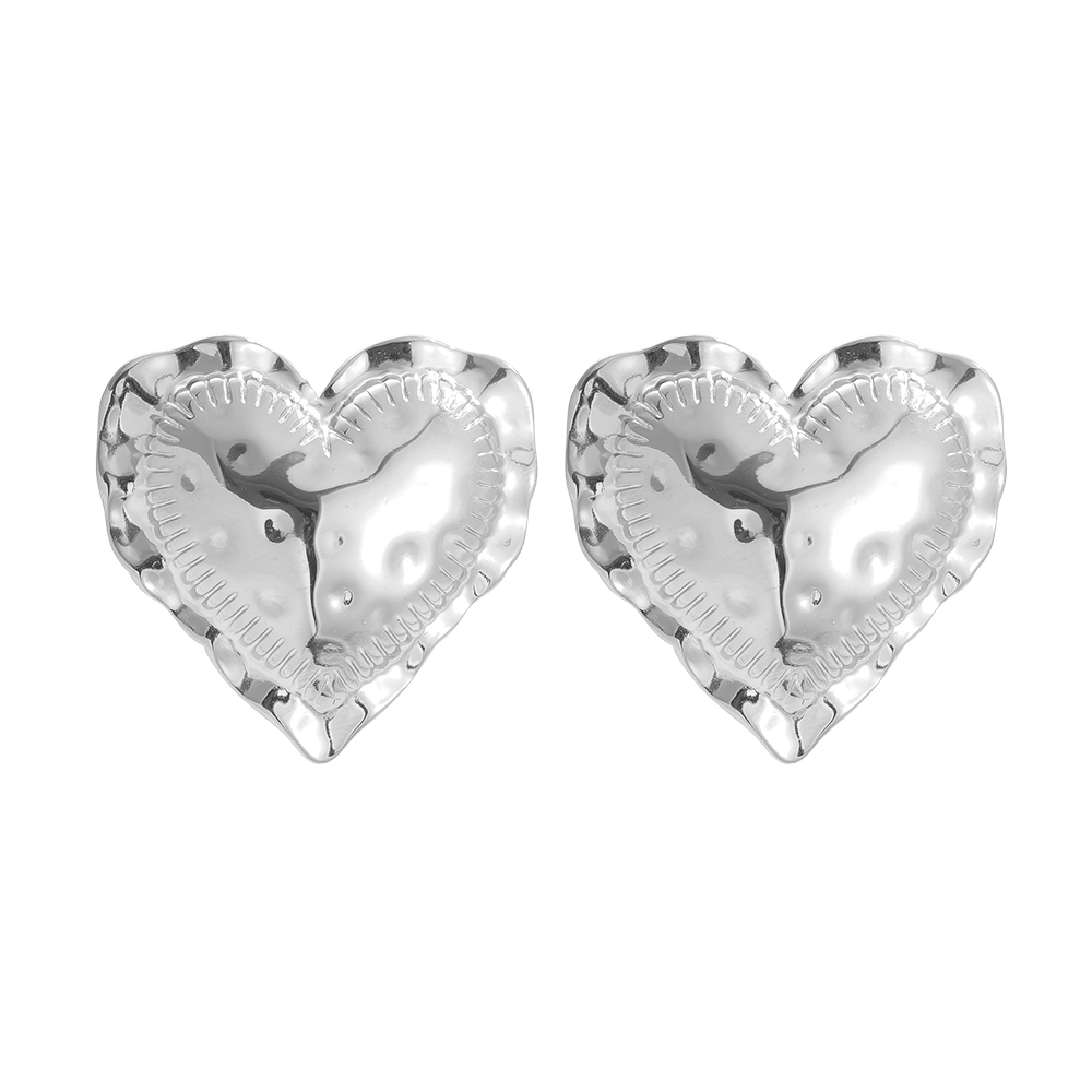 Stainless steel earrings 4cm Great Heart