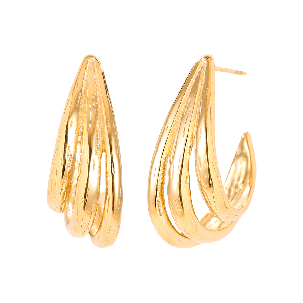 Stainless steel earrings 1.3*3cm Drop Feeling