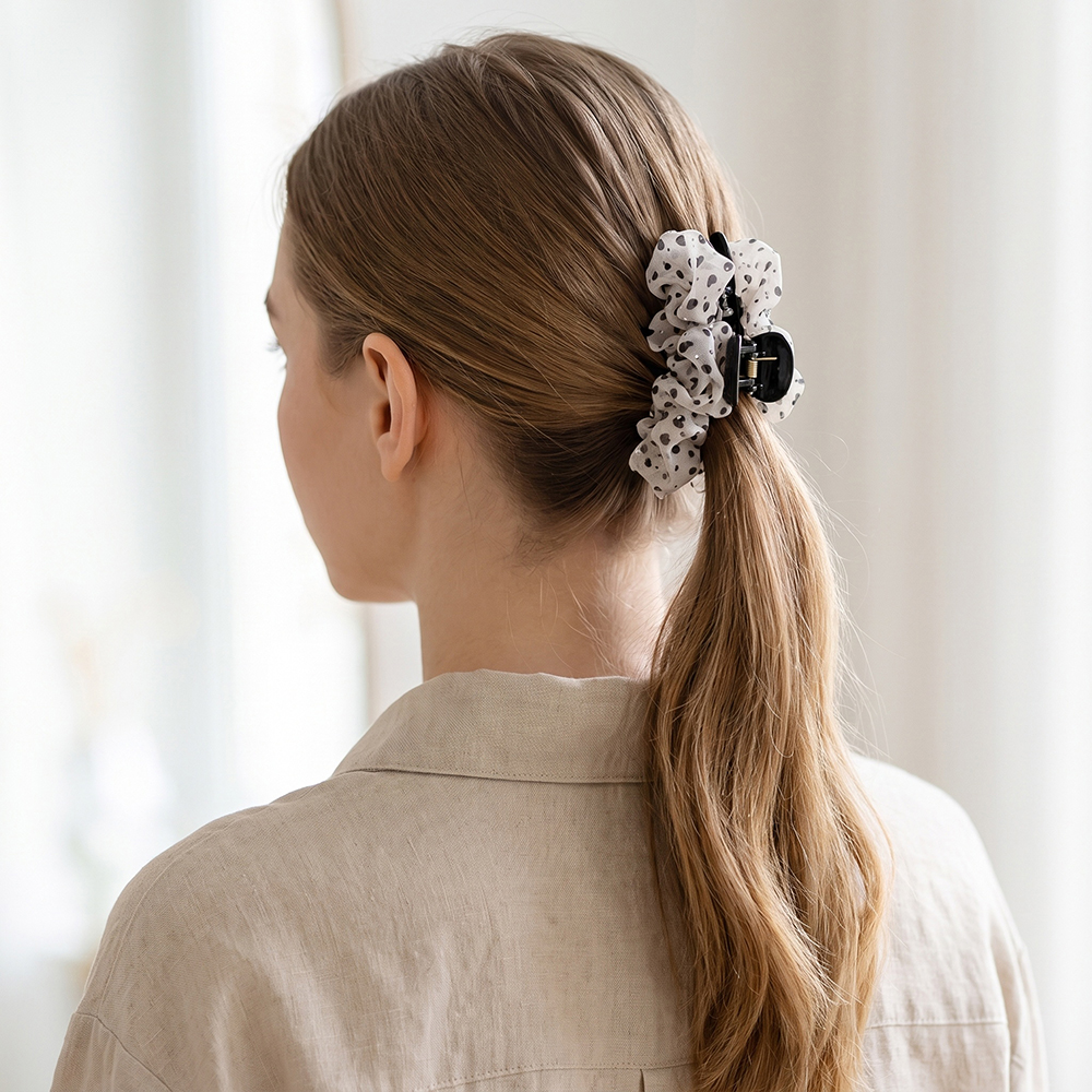 13cm heart-print hair clip    