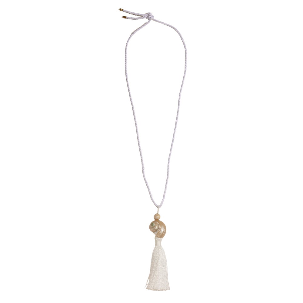 90cm acrylic sea snail shell polyester cord necklace