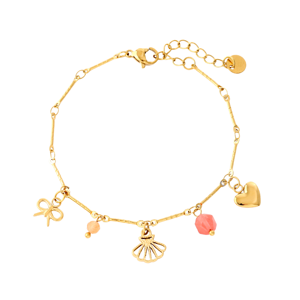Stainless steel bracelet 17cm Many Sweet Charms