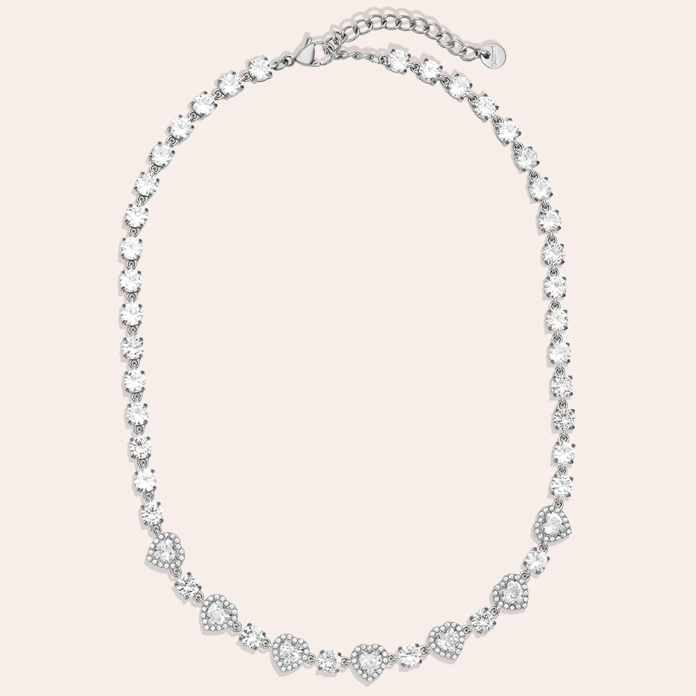 Stainless steel necklace 38cm Perfect Sparkling Diamond
