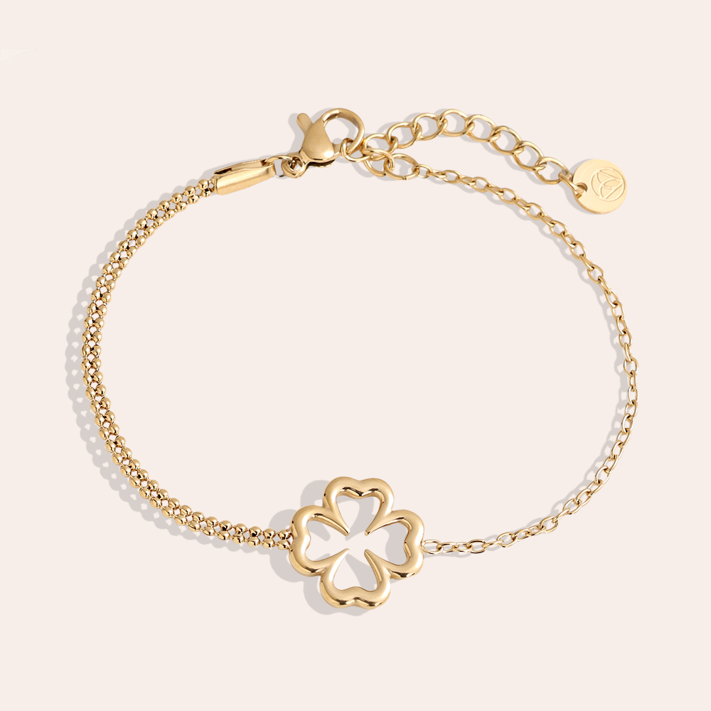Stainless steel bracelet 16cm Plain flower