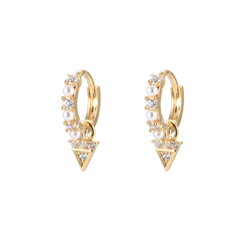 Mona Hoop gold-plated earring