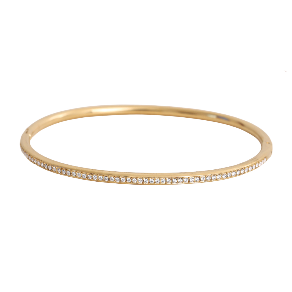 Stainless steel bangle 6.5cm Diameter Casual Diamond