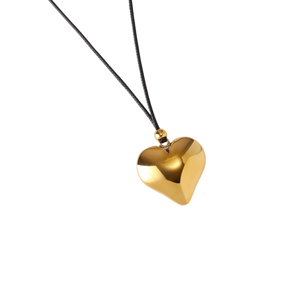 Stainless steel necklace 90cm heart