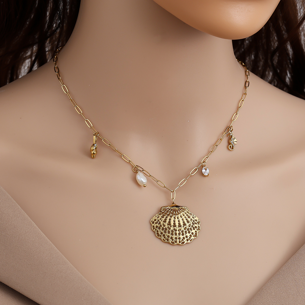 Stainless steel necklace 42cm Ocean And Charms