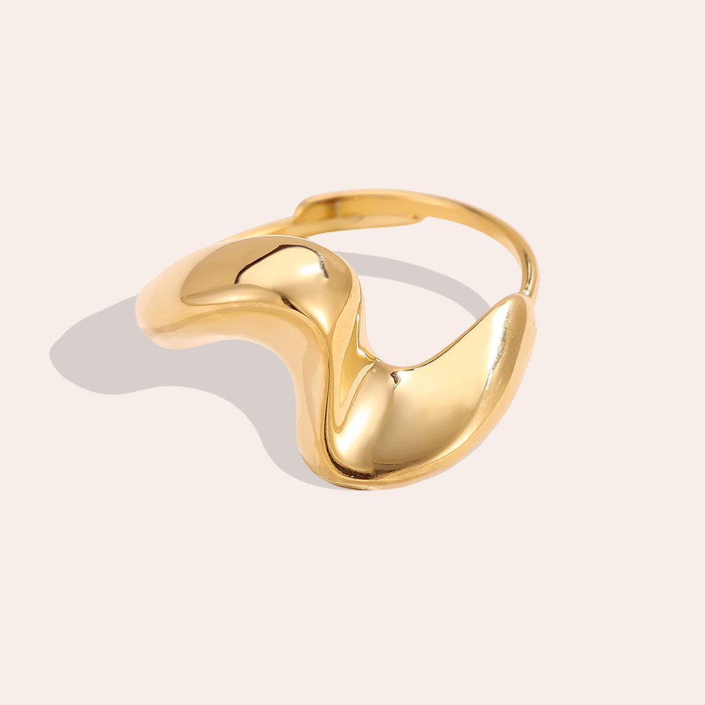 Stainless steel ring Adjustable relief waves