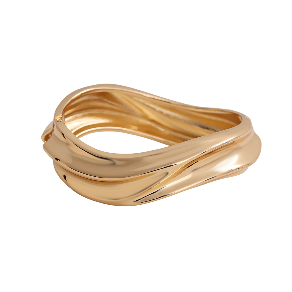 6.5cm diameter soft curvature brass bangle