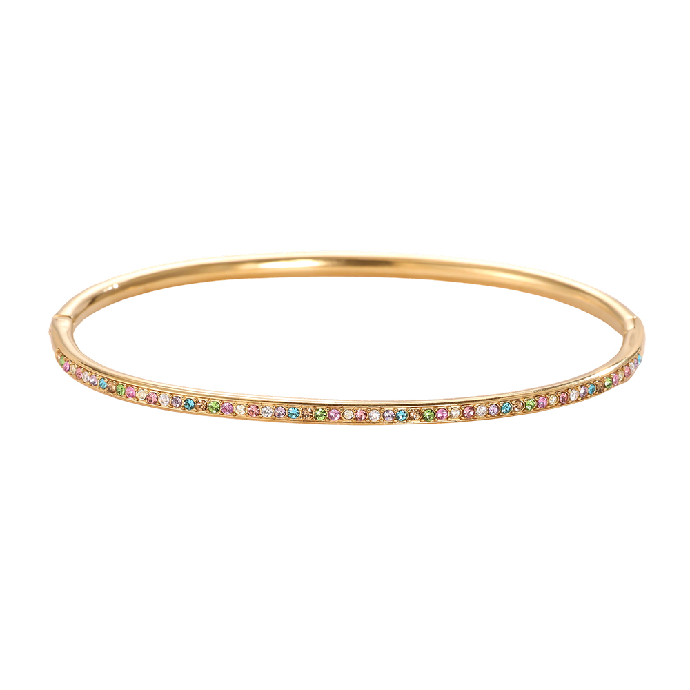 Stainless steel bangle 6.5cm Diameter Casual Diamond
