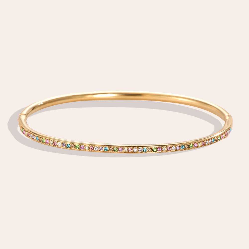 Stainless steel bangle 6.5cm Diameter Casual Diamond