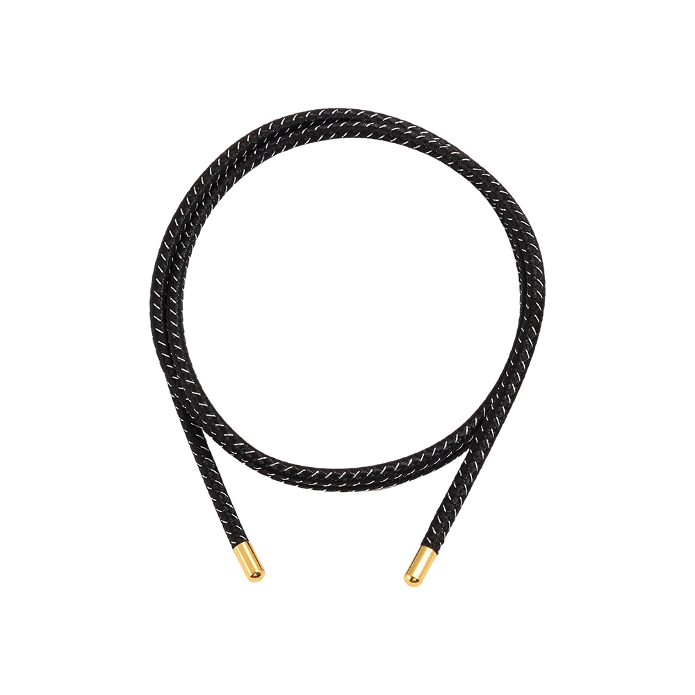 Stainless steel bracelet, autumn colour, elasticated polyester 