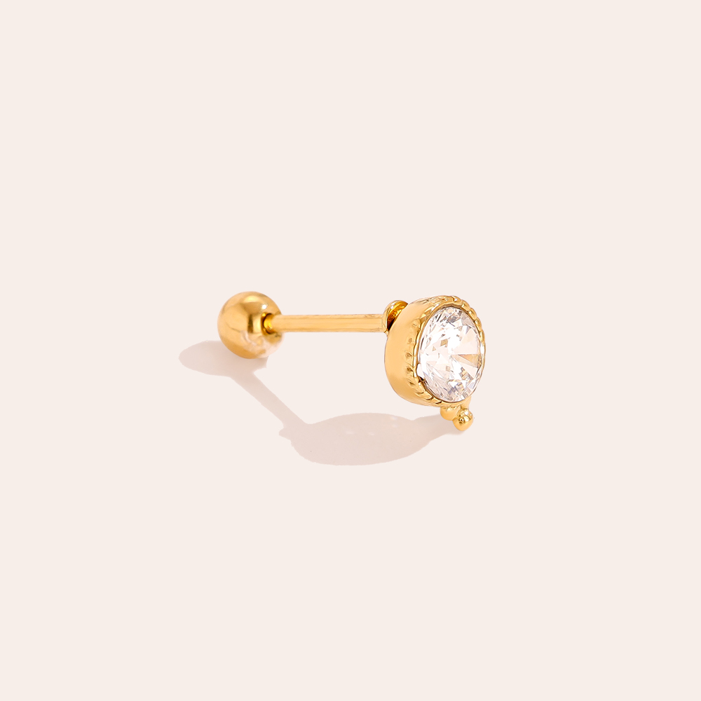 Stainless steel piercing 4.7mm Diamond And Dots