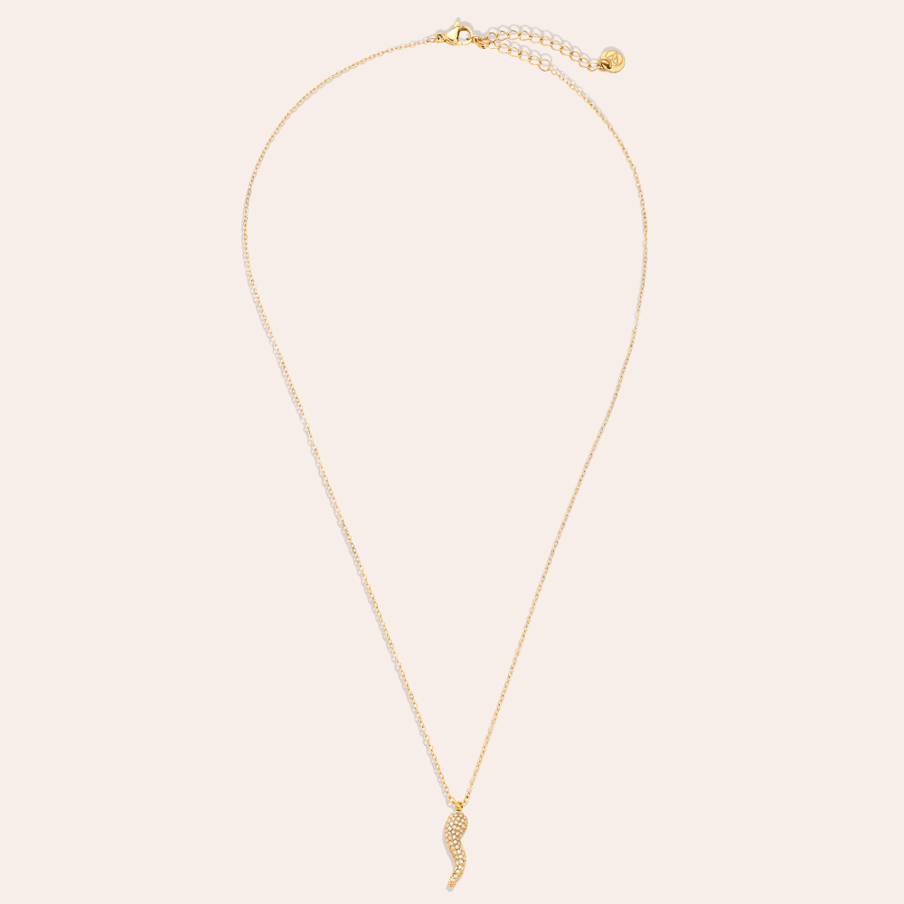 Stainless steel necklace 42cm Diamond Peper