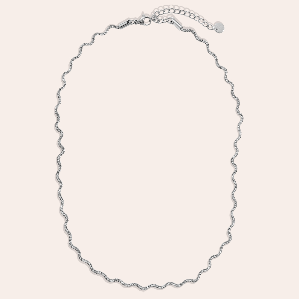 Stainless steel necklace 38cm Nice Wave Chain