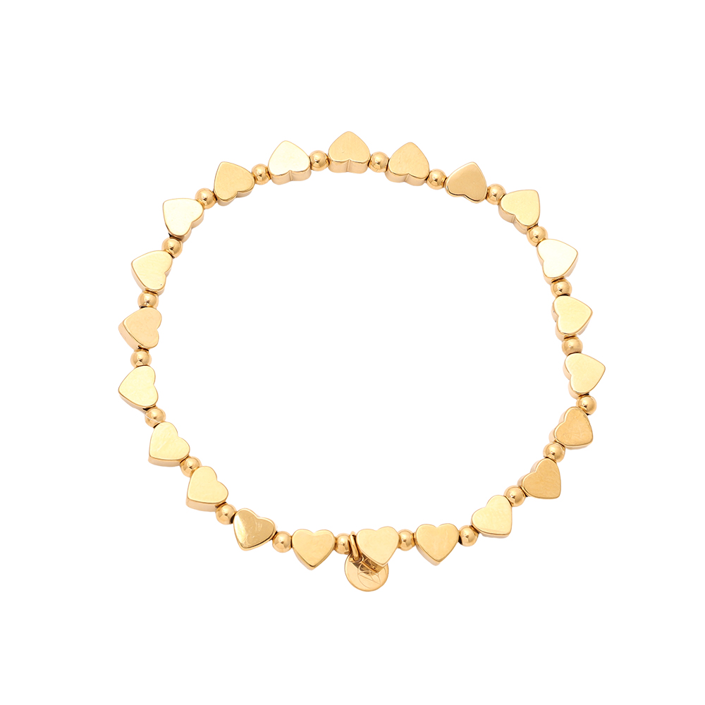 Stainless steel bracelet Elastic Heart Chain