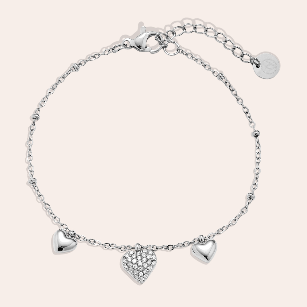 Stainless steel bracelet 17cm Many Sweet Hearts