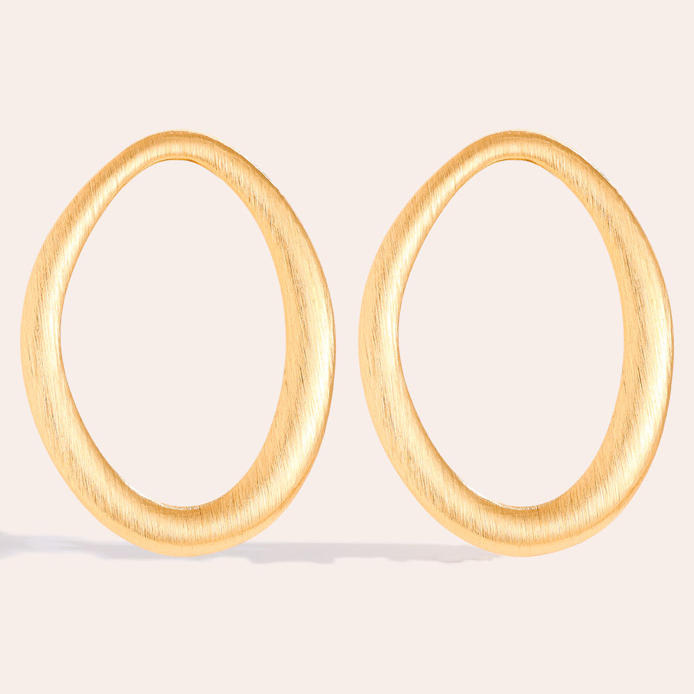 Stainless steel earrings 55mm Nice Egg