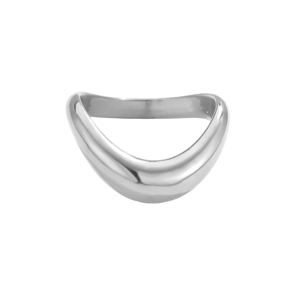 Stainless Steel Ring – Irregular Curve