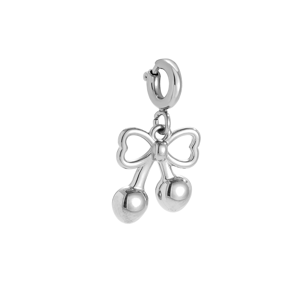 Stainless steel pendant 12mm Spring Clasp Cute Cherry