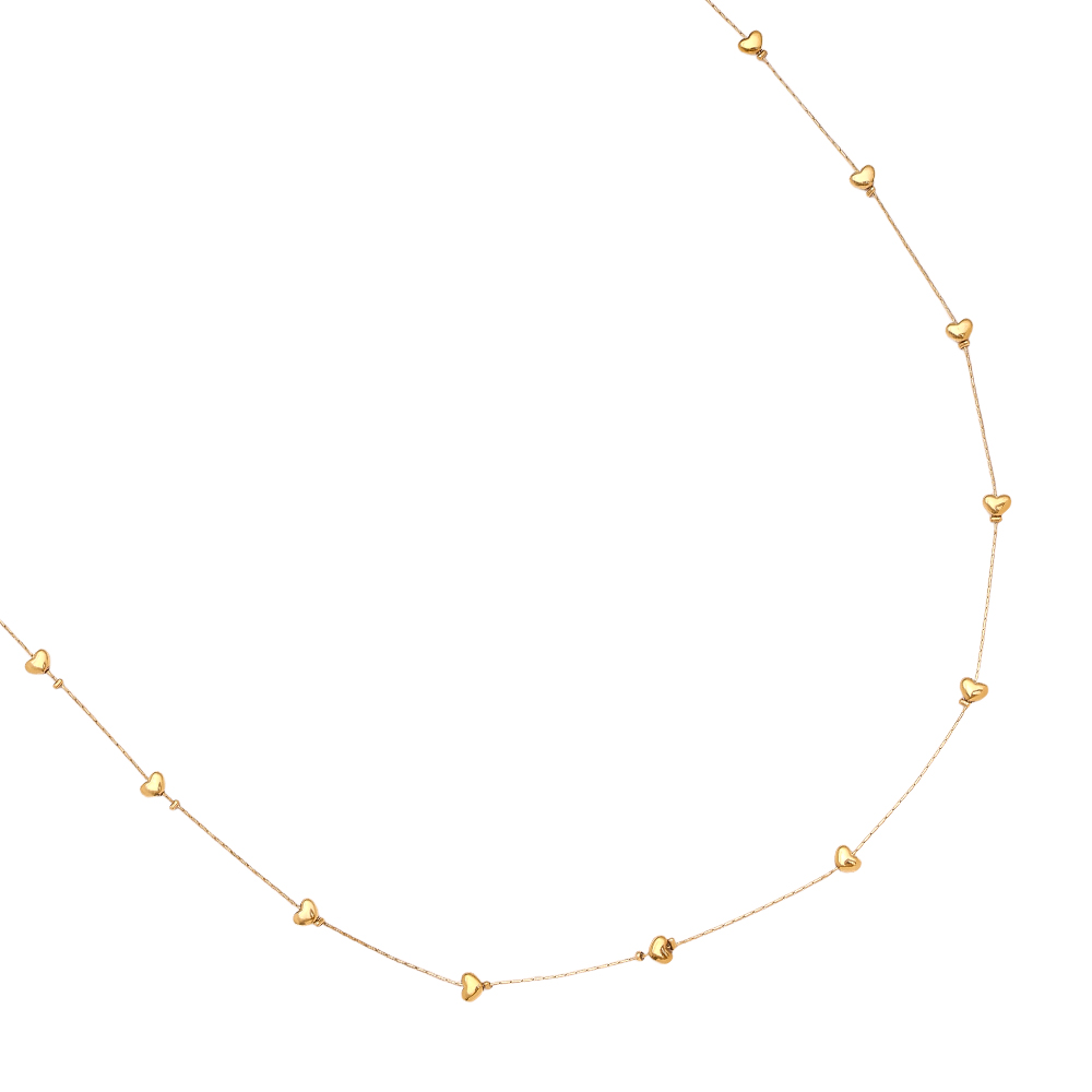 Stainless steel necklace 70cm Many Sweet Heart