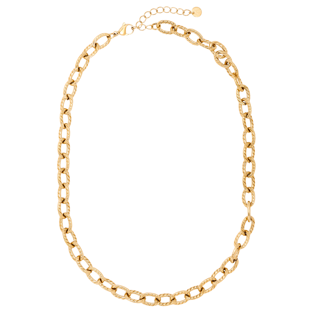 Stainless steel necklace 44cm Oval Chain