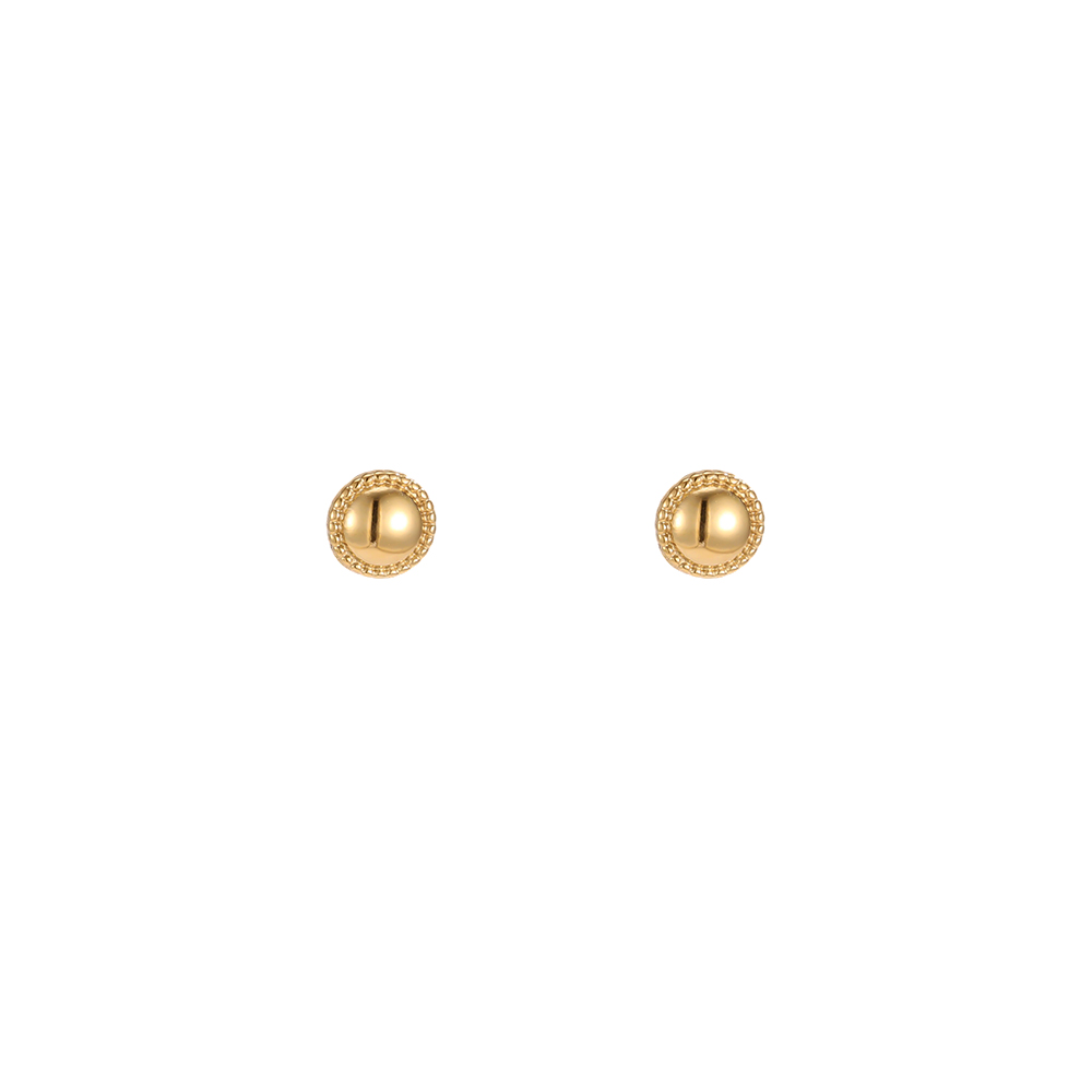 Stainless steel earrings, 5mm, fine dot