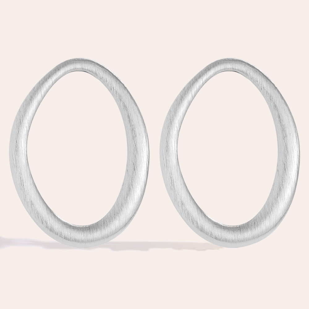 Stainless steel earrings 55mm Nice Egg