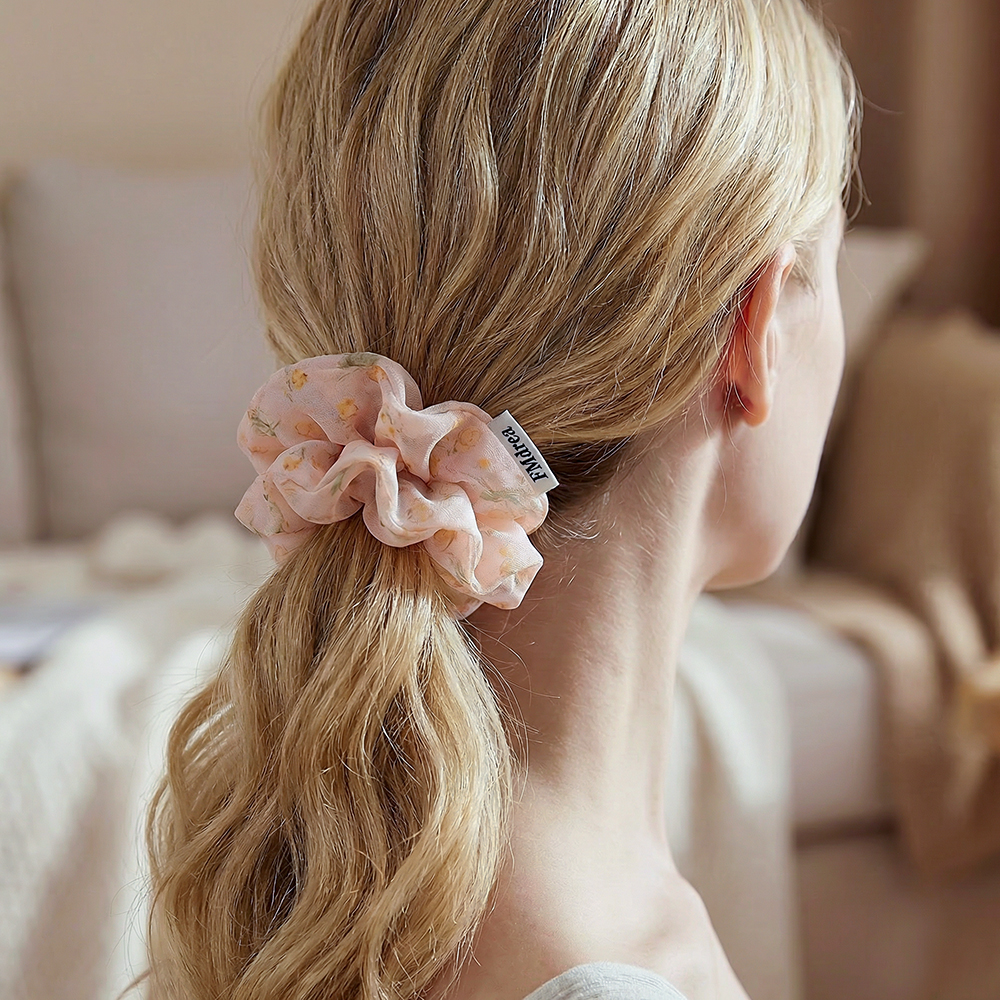 12*65mm flower scrunchie  