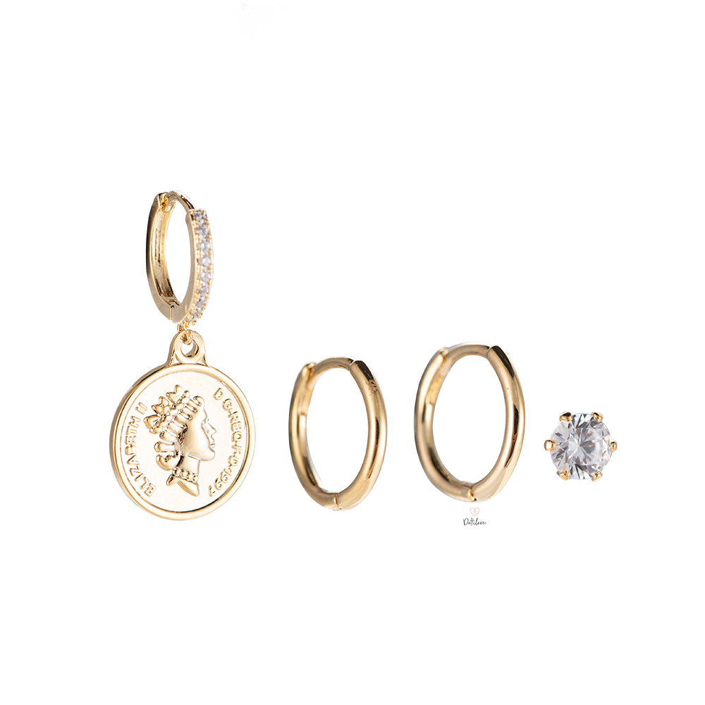Gold-plated Earring Set No.2