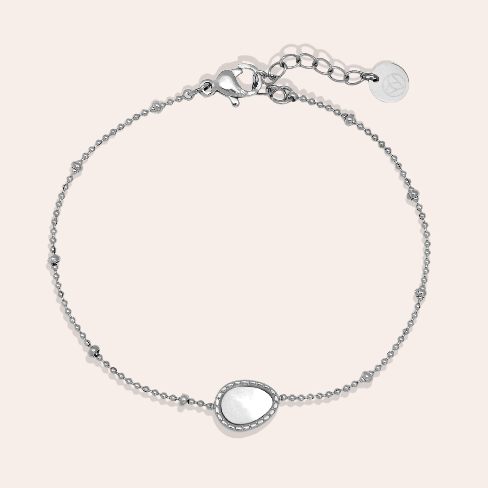Stainless steel bracelet 17cm Shell Oval