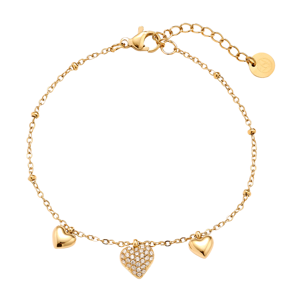Stainless steel bracelet 17cm Many Sweet Hearts