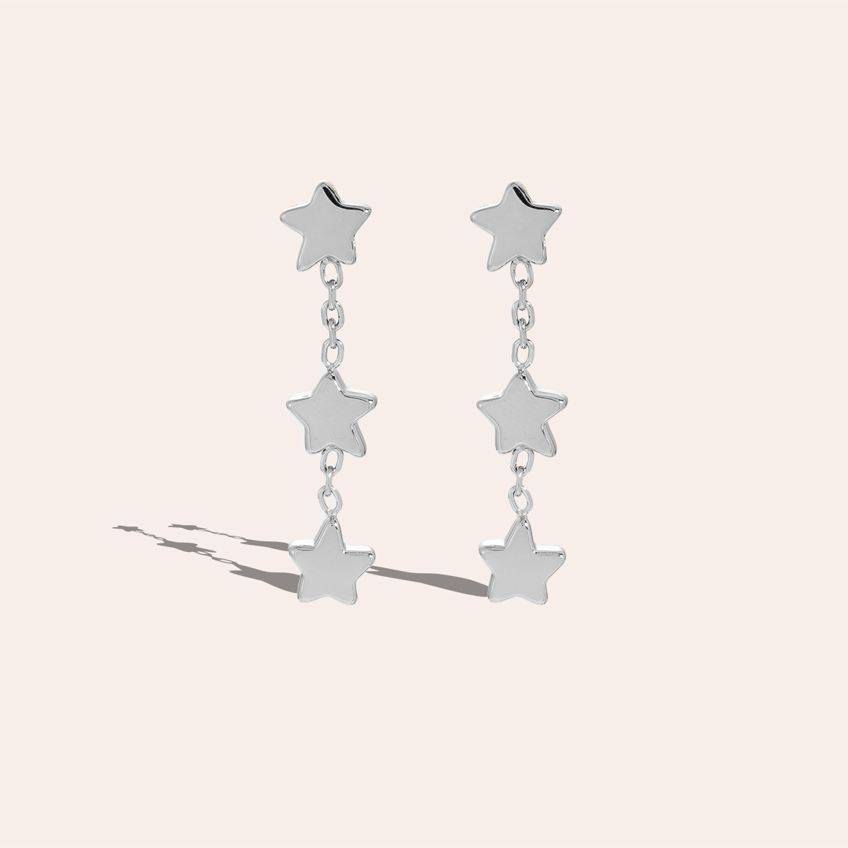 Chain Stars stainless steel earrings     