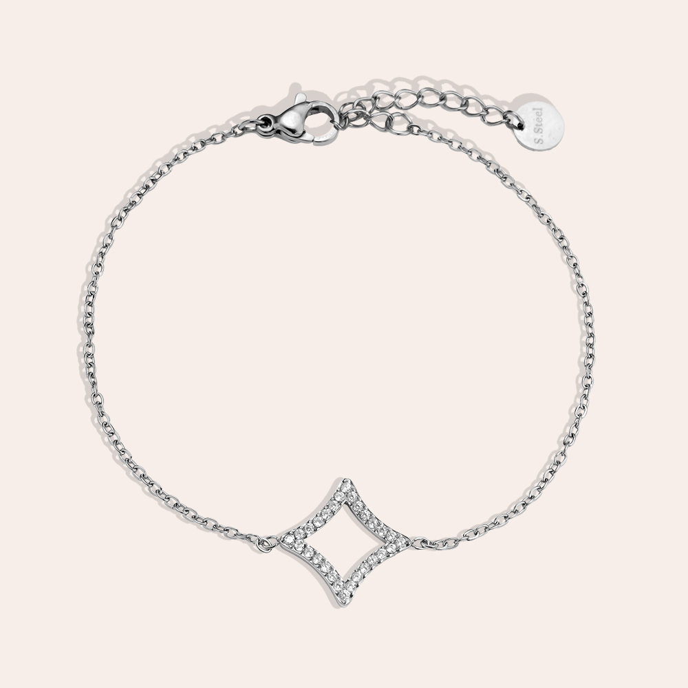 Stainless steel bracelet 17cm Diamond Rhombus
